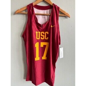 NWT Nike Sample USC Trojans Basketball Jersey Tank Top Womens M Red 17
